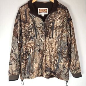 Gamehide Hush Hide Mossy Oak Duck Blind Camo 1/4 Zip Pullover Jacket XL Hunting